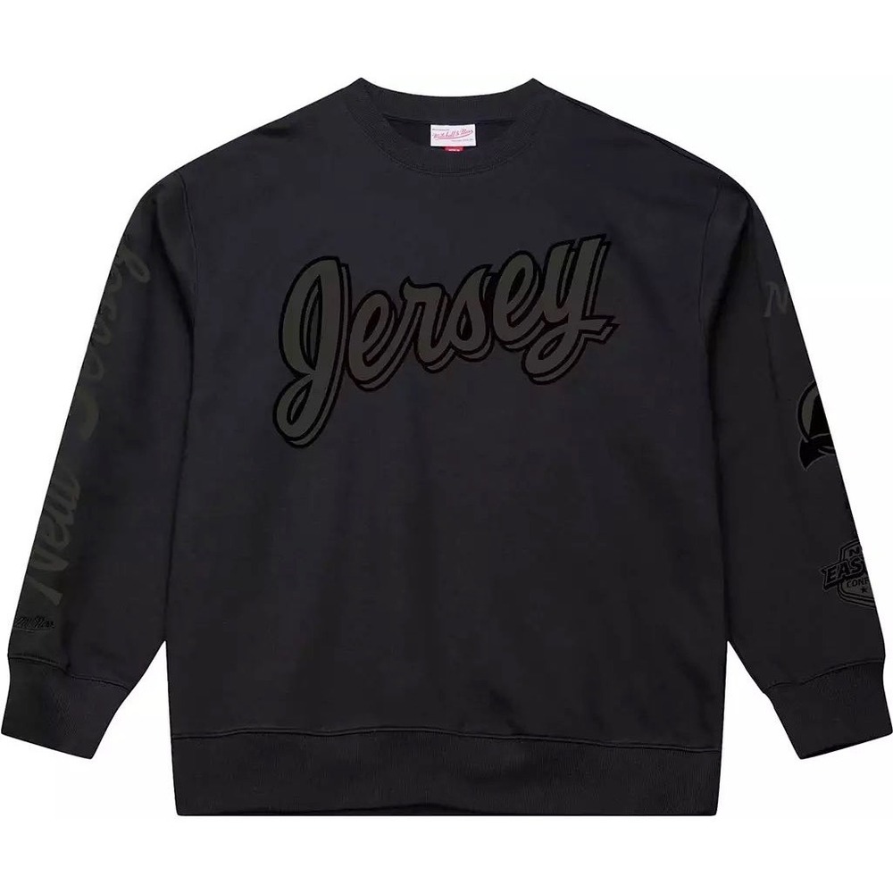 Mitchell & Ness New Jersey Devils L Cotton Blend Black Tonal Streetwear Crewneck